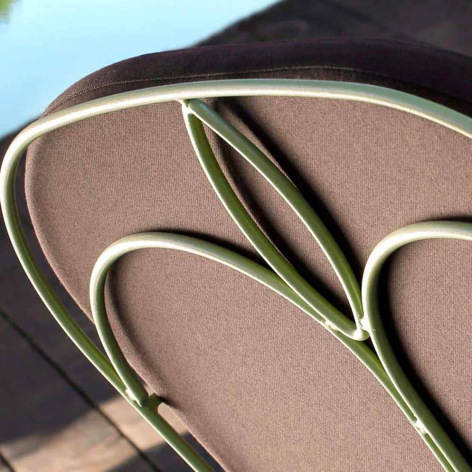 Venkovní salonek s ručně vyrobenou železnou konstrukcí vyrobenou v Itálii - Melinda Viadurini