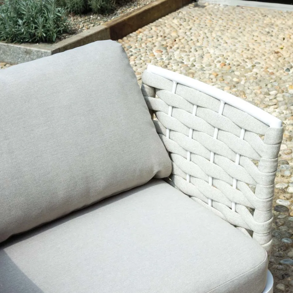 Venkovní obývací pokoj s hliníkovým konferenčním stolkem v různých barvách - Harmony Viadurini