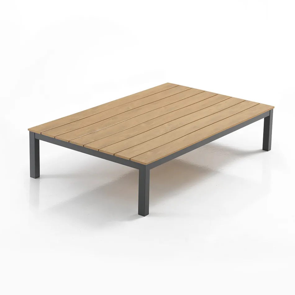 Venkovní a vnitřní obývací pokoj skládající se z 1 rohové pohovky a 1 konferenčního stolku - Savoir Viadurini