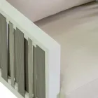 Venkovní lehátko z bílého hliníku a krémových polštářů - Relaz Viadurini