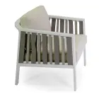 Venkovní lehátko z bílého hliníku a krémových polštářů - Relaz Viadurini