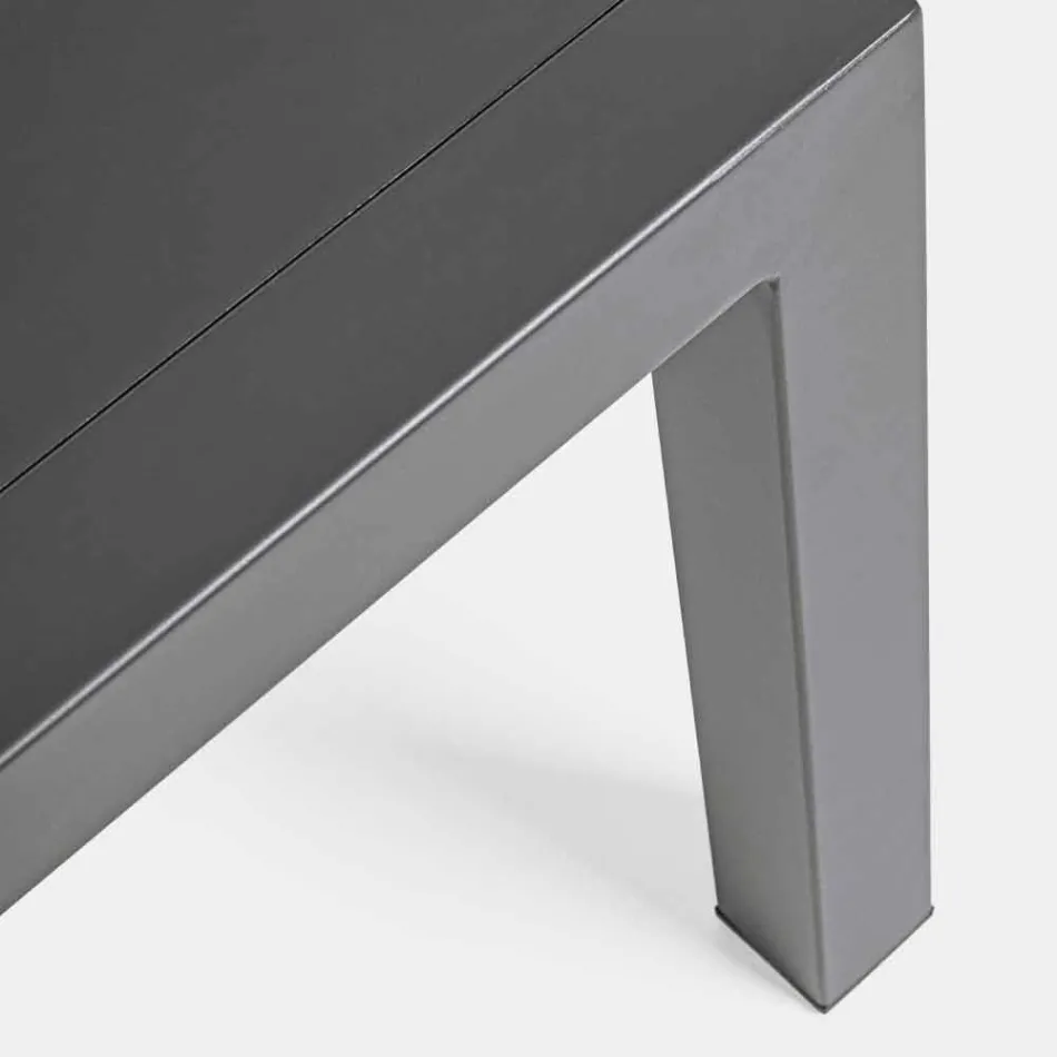 Venkovní salonek z hliníku s polštáři potaženými látkou - Armonia Viadurini