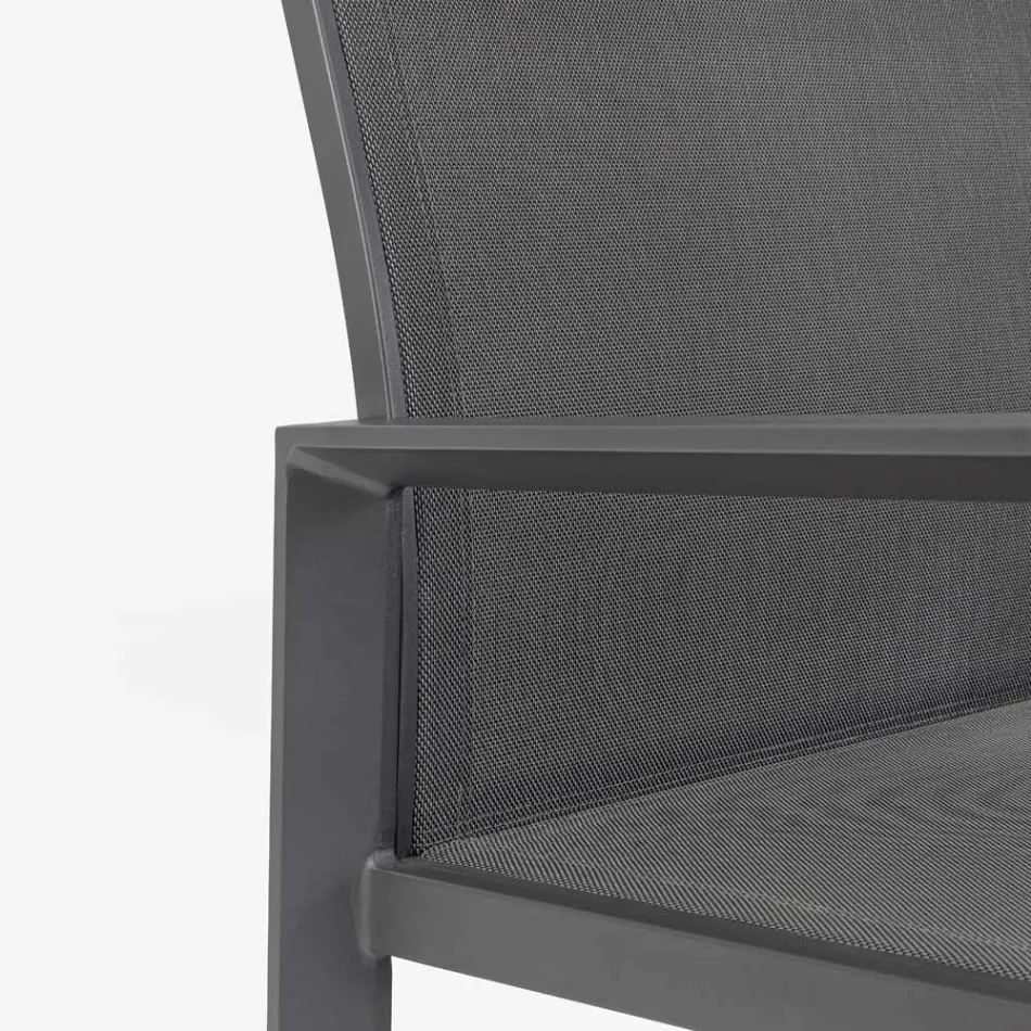 Zahradní salonek s 1 pohovkou, 2 křesly a 1 konferenčním stolkem - Plán Viadurini