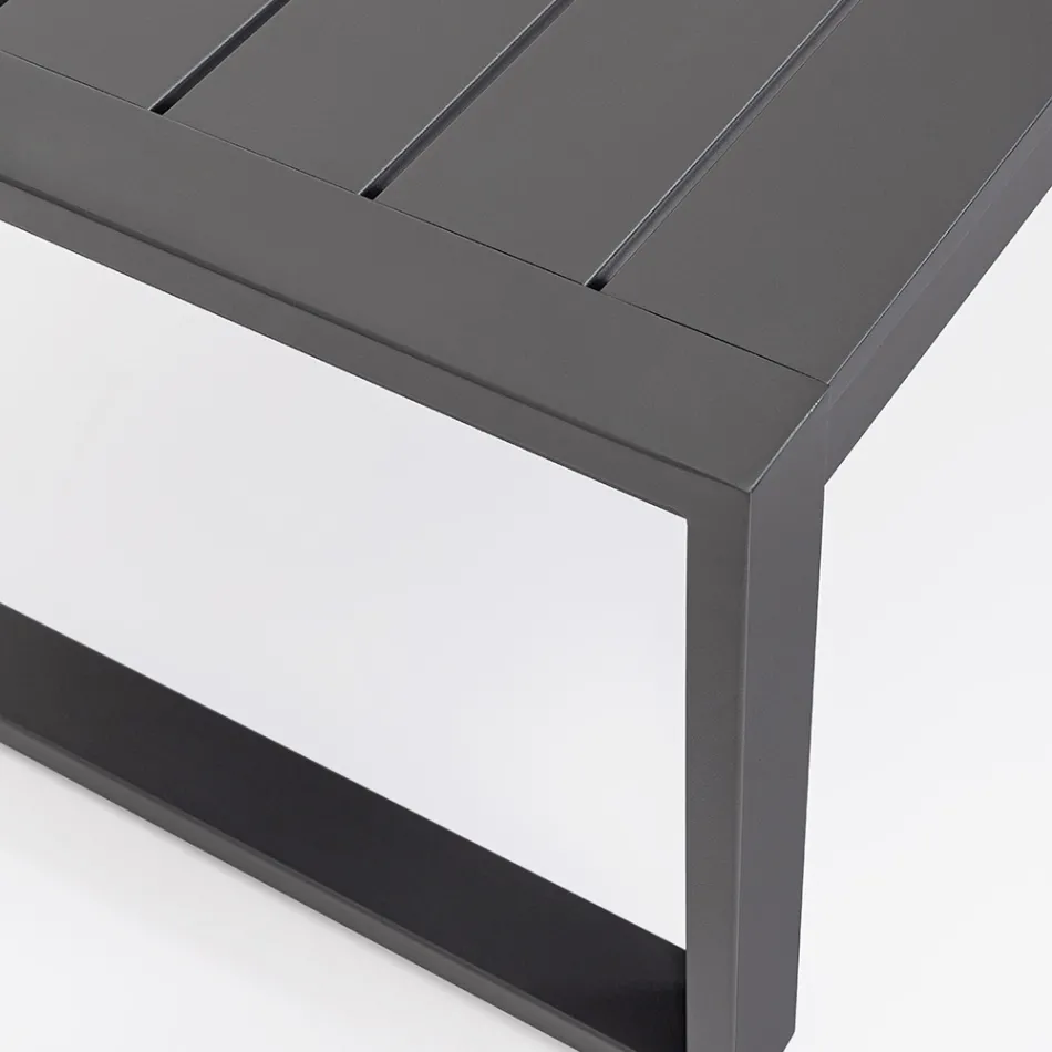 Zahradní salonek s 1 pohovkou, 2 křesly a 1 konferenčním stolkem - Plán Viadurini