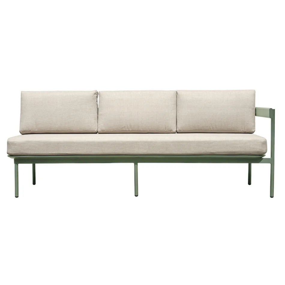 Zahradní salonek se 2 pohovkami a 1 hliníkovým konferenčním stolkem - Daisy Viadurini