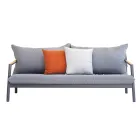 Zahradní salonek se 2 křesly, 1 pohovkou a 1 hliníkovým stolem - Minni Viadurini