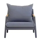 Zahradní salonek se 2 křesly, 1 pohovkou a 1 hliníkovým stolem - Minni Viadurini