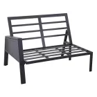 Zahradní lehátko s pohovkou a konferenčním stolkem z hliníku - štítek Viadurini