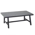 Zahradní lehátko s pohovkou a konferenčním stolkem z hliníku - štítek Viadurini