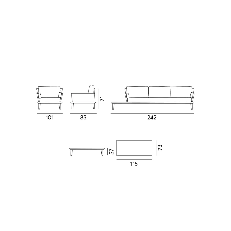 Zahradní salonek s hliníkovou konstrukcí v antracitově šedé barvě - Fouquer Viadurini