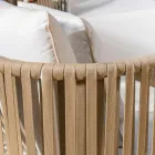 Zahradní salonek z bílého hliníku a látky - Eugene Viadurini