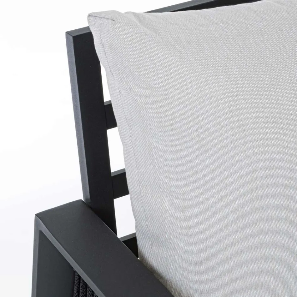 Zahradní salonek v bílém nebo černém hliníkovém designu - Milk Rain Viadurini