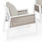 Zahradní salonek v bílém nebo černém hliníkovém designu - Milk Rain Viadurini