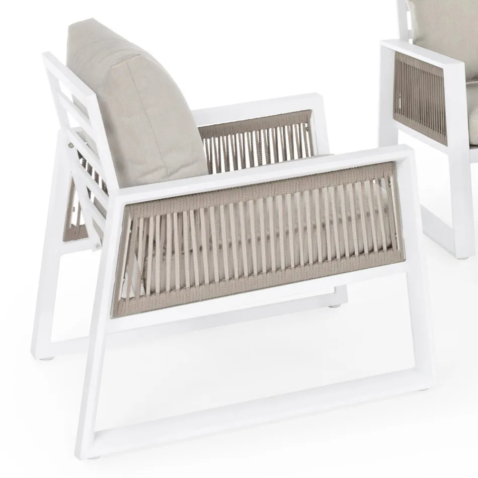 Zahradní salonek v bílém nebo černém hliníkovém designu - Milk Rain Viadurini