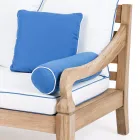 Zahradní lehátko z kartáčovaného přírodního teakového dřeva - Artes Viadurini