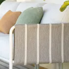 Pozinkovaný kovový zahradní obývací pokoj a látkové polštáře - Sognando Viadurini