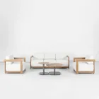 Hliníkový obývací pokoj s termotransferovým efektem dřeva - Camper Viadurini