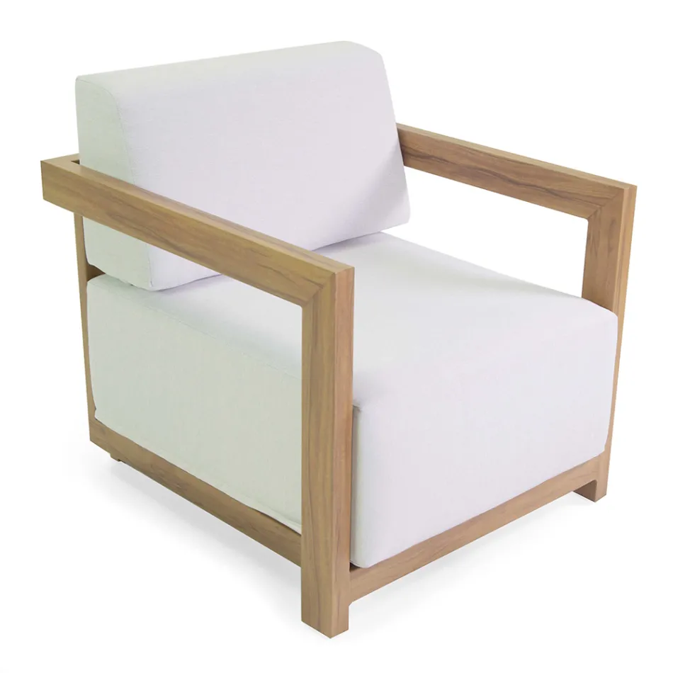 Hliníkový obývací pokoj s termotransferovým efektem dřeva - Camper Viadurini