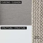 Zahradní salonek s křesly a kovovou pohovkou Made in Italy - Prato Viadurini