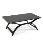 Obývací pokoj z hliníku s područkami z brazilského teaku - Deník Viadurini