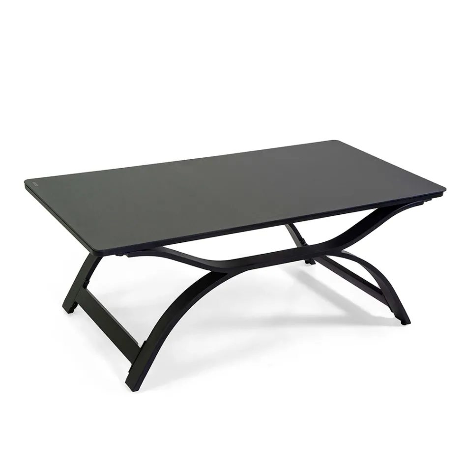 Obývací pokoj z hliníku s područkami z brazilského teaku - Deník Viadurini