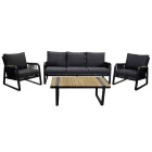 Obývací pokoj z hliníku s detaily z brazilského teaku - Deník Viadurini