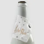 Bílý nebo černý plátěný odkapávač s výšivkou a krystaly 2 kusy - Salvino Viadurini