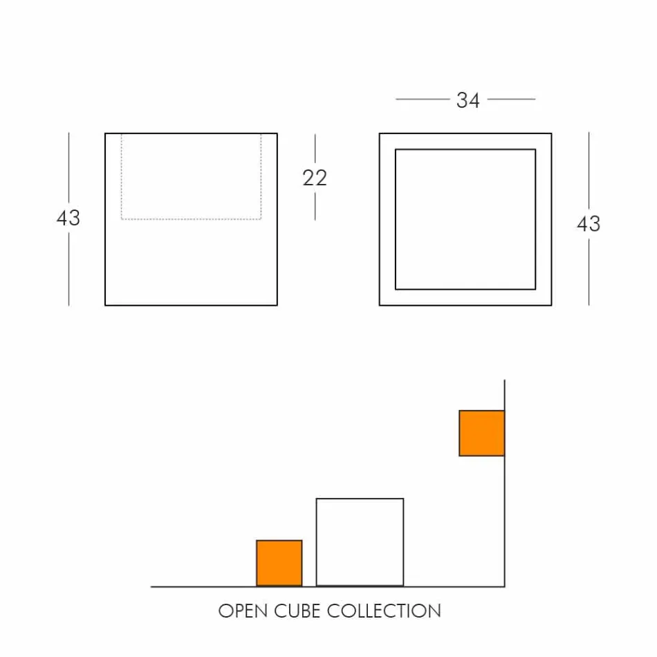 Cube color shelf Slide Open Cube moderní design vyrobený v Itálii Viadurini