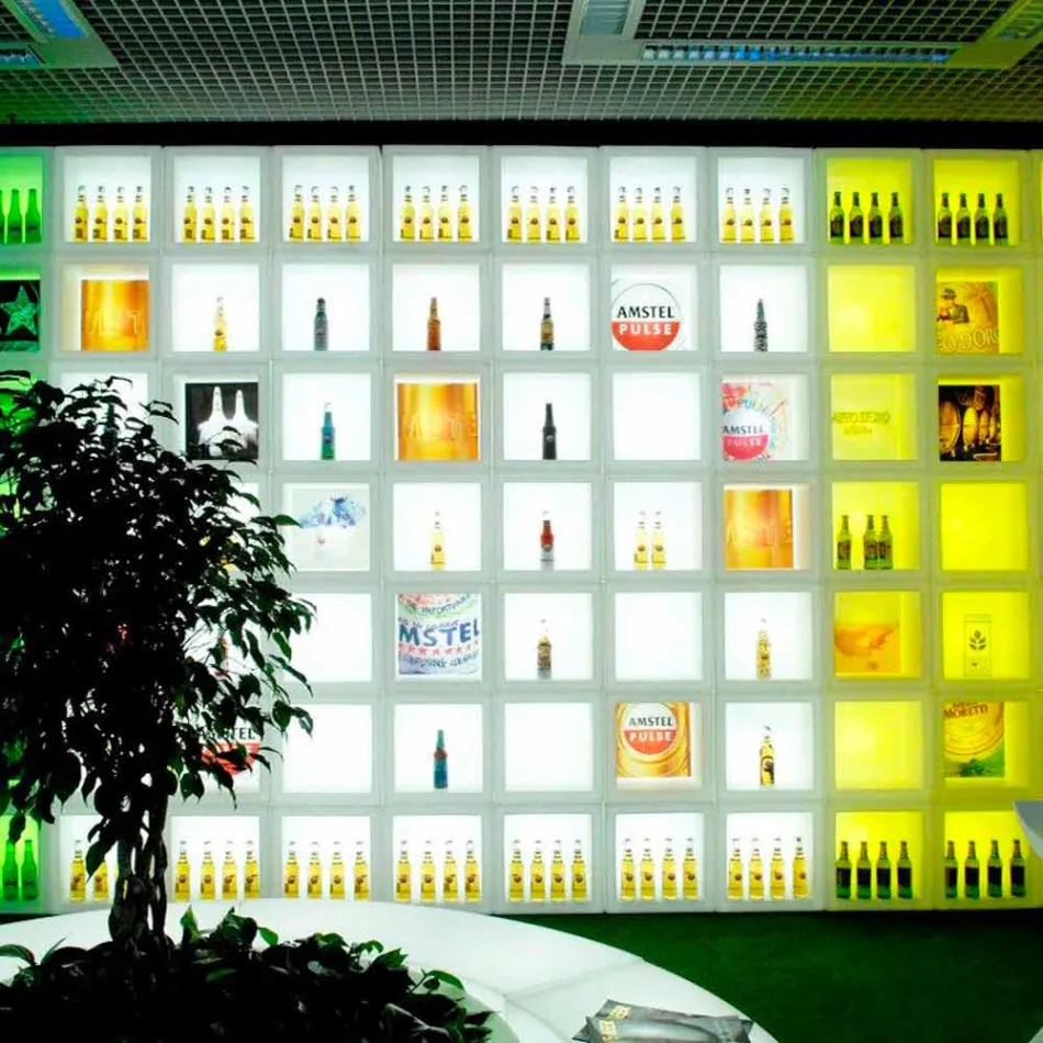 Svítivá policová krabice Slide Open Cube moderní design vyrobený v Itálii Viadurini