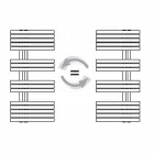 Ohřívač na ručníky v moderním designu z oceli o výkonu 386 W - Peacock Viadurini