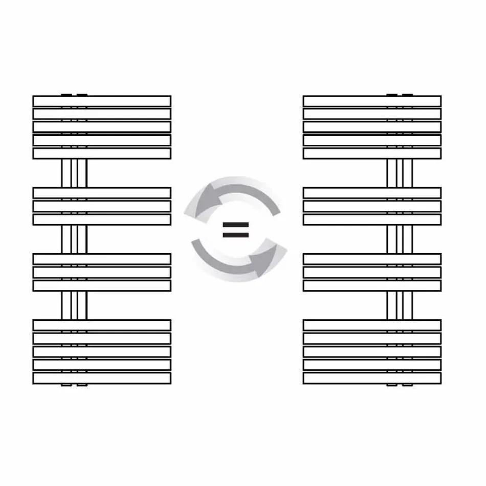 Ohřívač na ručníky v moderním designu z oceli o výkonu 386 W - Peacock Viadurini