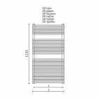 Vertikální designový hydraulický ohřívač ručníků z oceli 1013 W - Griffin Viadurini