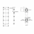 Modulární hydraulický ohřívač ručníků 194 W chromovaná mosazná trubice - Caesar Viadurini