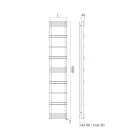 Ohřívač ručníků s elektrickým systémem z oceli Made in Italy - Ananas Viadurini