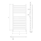 Chromový ohřívač ručníků až 486 Watt Vyrobeno v Itálii - Padova Viadurini