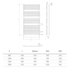 Trubkový chromový ohřívač ručníků až 1050 Watt Made in Italy - Benji Viadurini