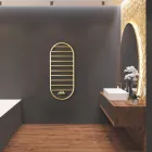 Designový ohřívač ručníků „Tutto Tondo Slim“ z oceli Made in Italy – hladký Viadurini