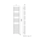 Elektrický ohřívač ručníků se 4 řadami horizontálních prvků Made in Italy - Meringue Viadurini