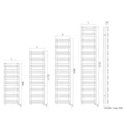 Elektrický ohřívač ručníků s horizontálními prvky vyrobený v Itálii - Amaretti Viadurini