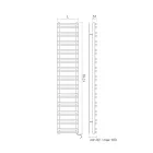 Elektrický ohřívač ručníků s horizontálními prvky Made in Italy - Amaretti Viadurini