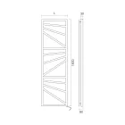 Elektrický ohřívač ručníků se čtvercovými prvky Made in Italy - Mandle Viadurini