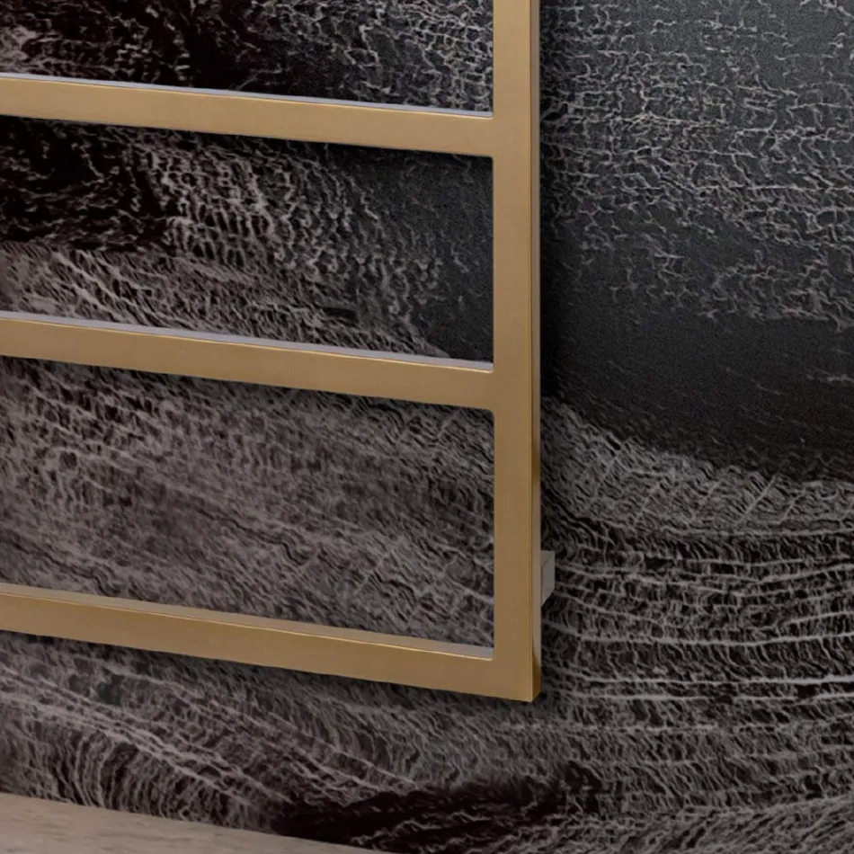 Elektrický ohřívač ručníků s jednoduchými liniemi z oceli Made in Italy - Pistácie Viadurini