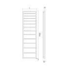 Elektrický ohřívač ručníků s jednoduchými liniemi z oceli Made in Italy - Pistácie Viadurini