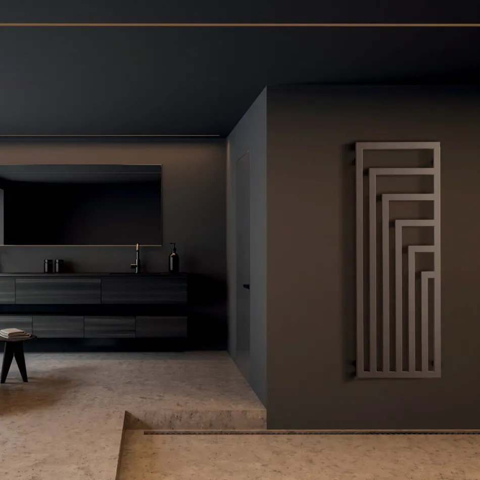 Elektrický ocelový ohřívač ručníků s moderním designem Made in Italy - Potentia Viadurini