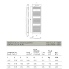 Elektrický ohřívač ručníků z oceli v různých barvách Made in Italy - Ibis Viadurini