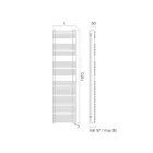 Elektrický ohřívač ručníků s ocelovým saténovým povrchem Made in Italy - Slupka Viadurini