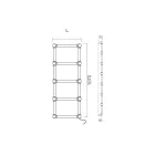 Elektrický ohřívač ručníků z mosazi se spojovacími kuličkami Made in Italy - Ricotta Viadurini