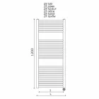 Elektrický ohřívač ručníků do koupelny Vertikální design z oceli 300 W - Italo Viadurini