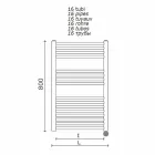 Elektrický ohřívač ručníků do koupelny Vertikální design z oceli 300 W - Italo Viadurini