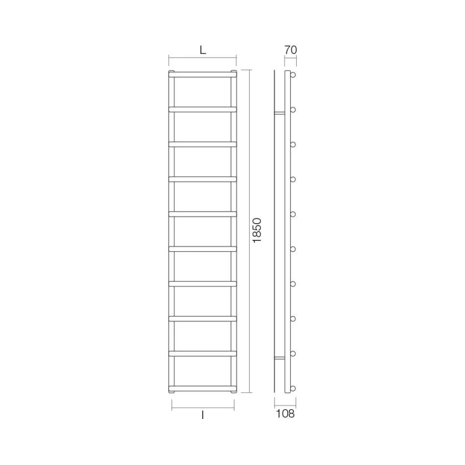 Hydraulický ohřívač ručníků s kruhovými prvky Made in Italy - Strawberry Viadurini